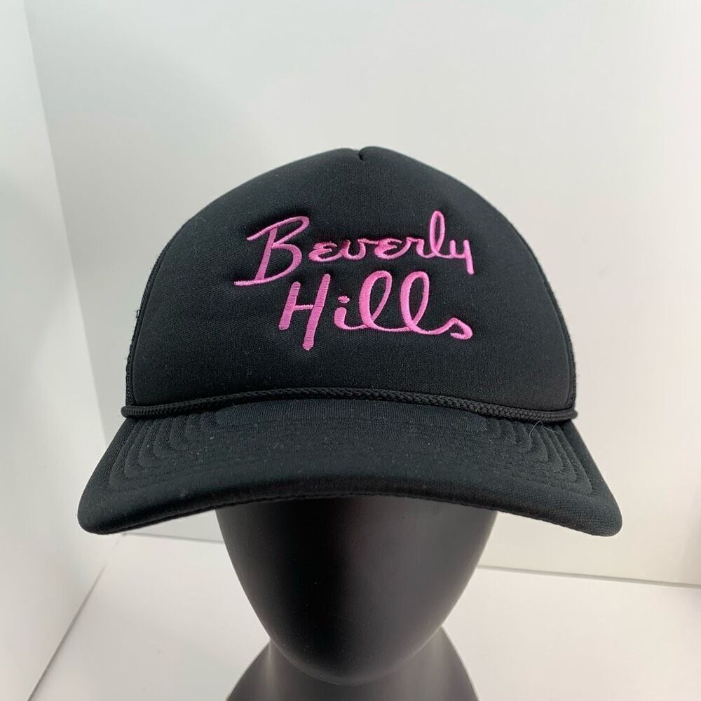 Rare Beverly Hills  Cali Good Life BLACK‎ TRUCKER HAT